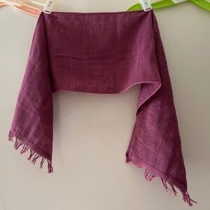 woman women solid mauve scarf